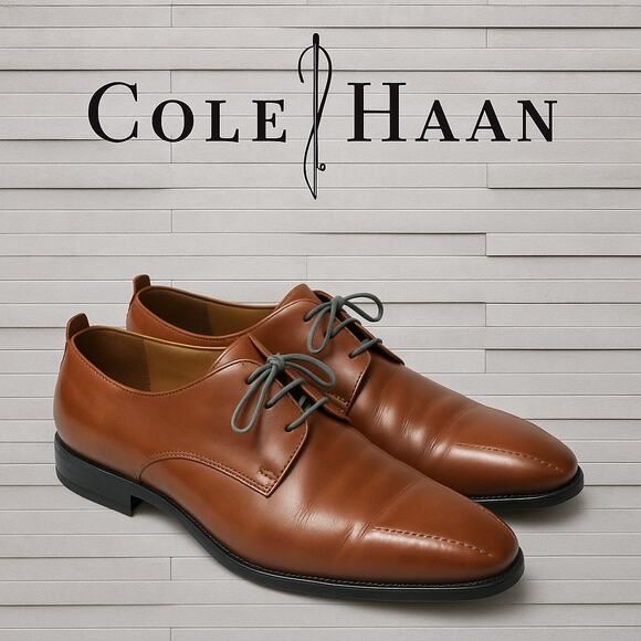 Cole Haan Split Toe Leather Oxford Sz. 9.5 - Picture 1 of 6